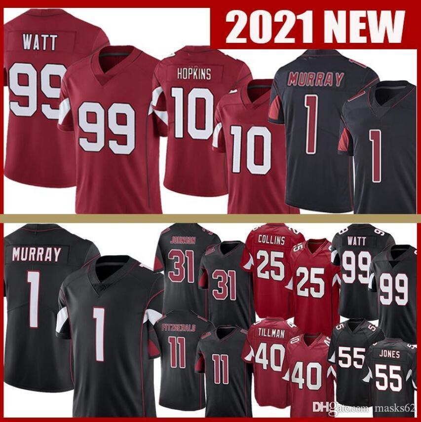 

J.J. Watt Kyler Murray DeAndre Hopkins football jersey Arizonaa''s Cardinals's Larry Fitzgerald Budda Baker Pat Tillman Zaven, Black;red