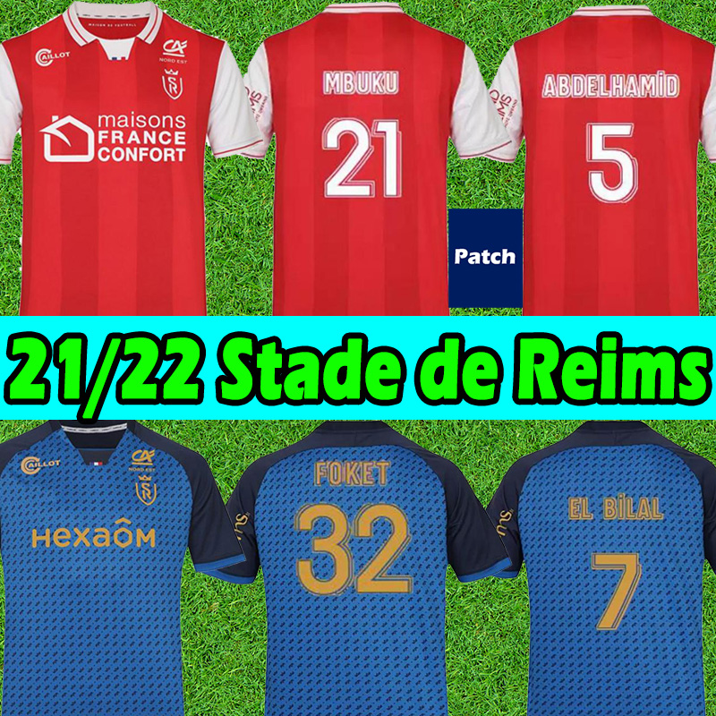 

21/22 Stade de Reims Soccer Jerseys CAFARO KONAN DIA FOKET CHAVALERIN ZENELI Men Kids shirts Maillot de Foot 2021 2022 Hommes enfants football shirt Uniforms top, 21 22 home