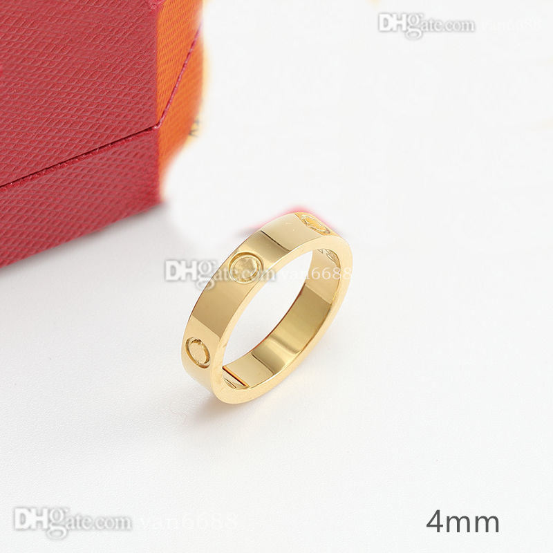 

Women Men Designer Rings Screw Ring Party Wedding Couple Gift Loves Fashion Luxury Carti with box hg259T