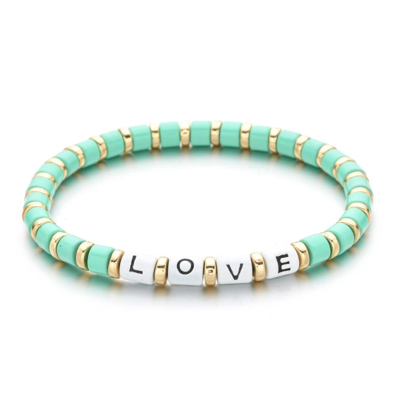 

Charm Bracelets DIY Alphabet Summer Fashion Style Bracelet Cute Bangle Cuff Jewelry Mujer Pulseras Gift For Women Love