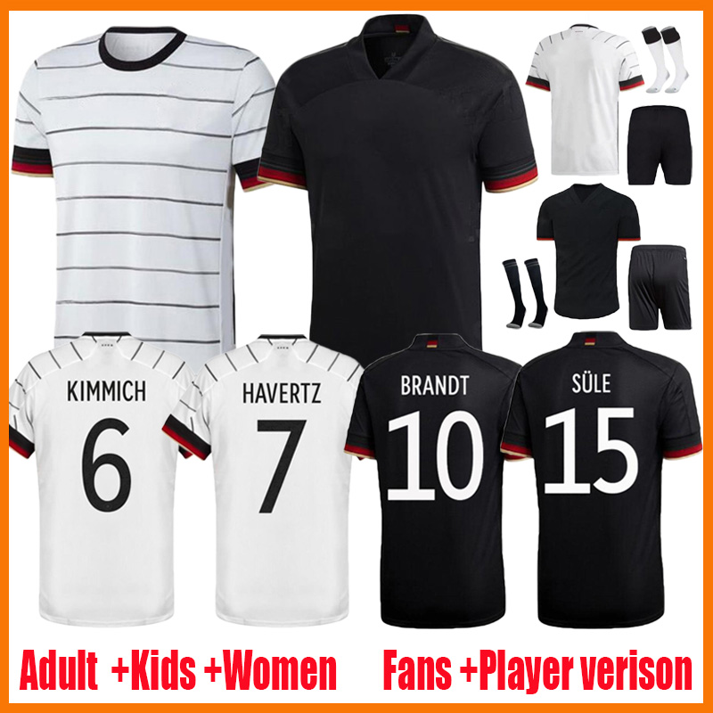 

Germany soccer jerseys 2021 Fans Player version women lady HUMMELS KROOS GNABRY WERNER DRAXLER REUS MULLER GOTZE Camisa de futebol football shirt camiseta kids kits, Adult home