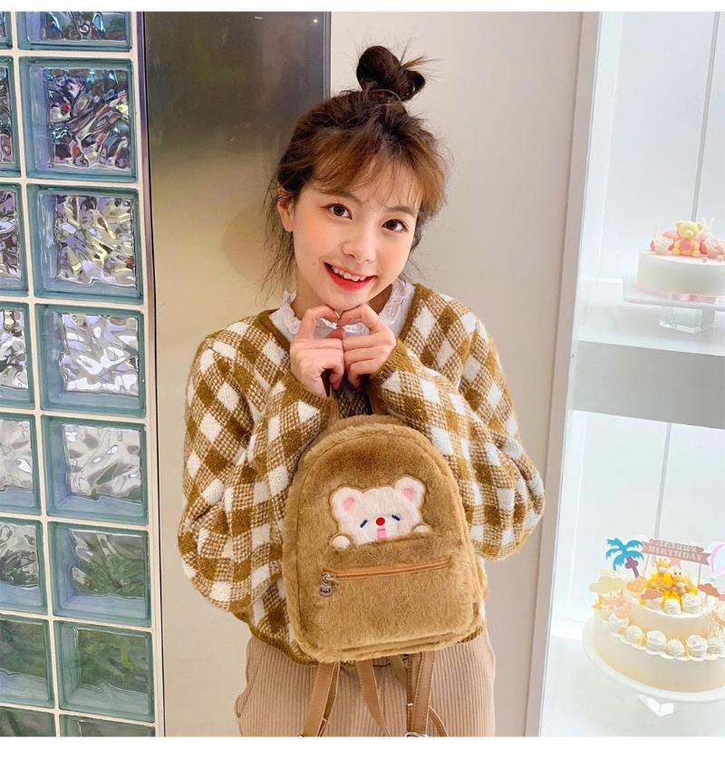

Bentoy Milkjoy Cartoon Plush Bear Korean Style Students Are Lovely A Bag Shopping Portable Storage Bags