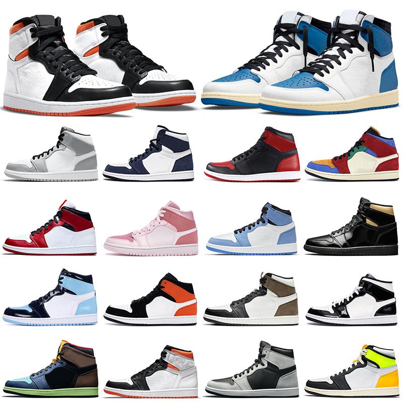

air jordan retro 1 men basketball shoes aj1 1s hyper royal dark mocha fragment black white gold women mens trainers sports sneakers size 36-46
