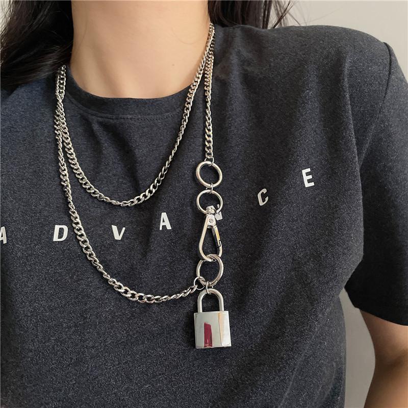 

Chains 2021 Women's Hip Hop Accessories Pendant Necklace, Silver