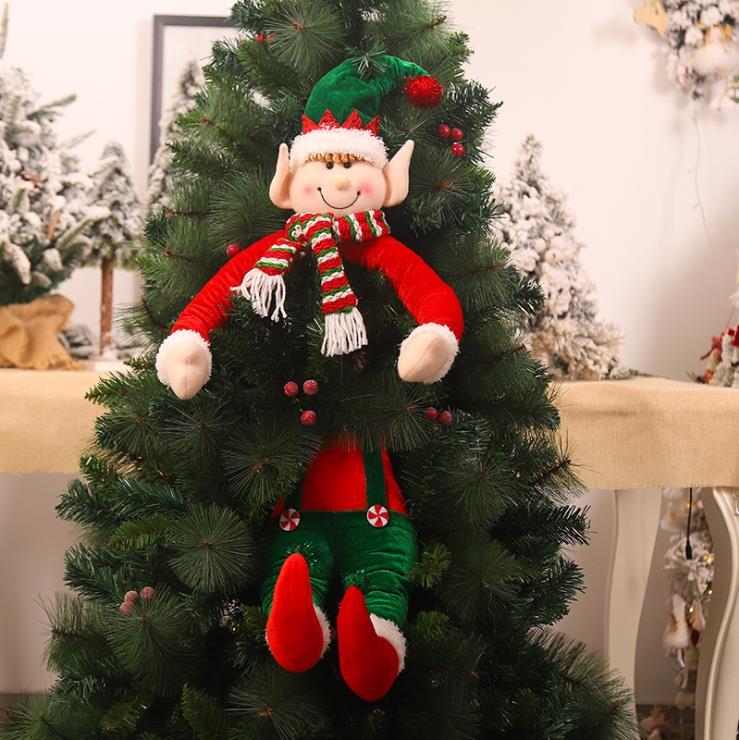 

Christmas Decorations Large Tree Doll Hug Cartoon Santa Claus Elf Cute Soft Decoration Home Shopping Mall
