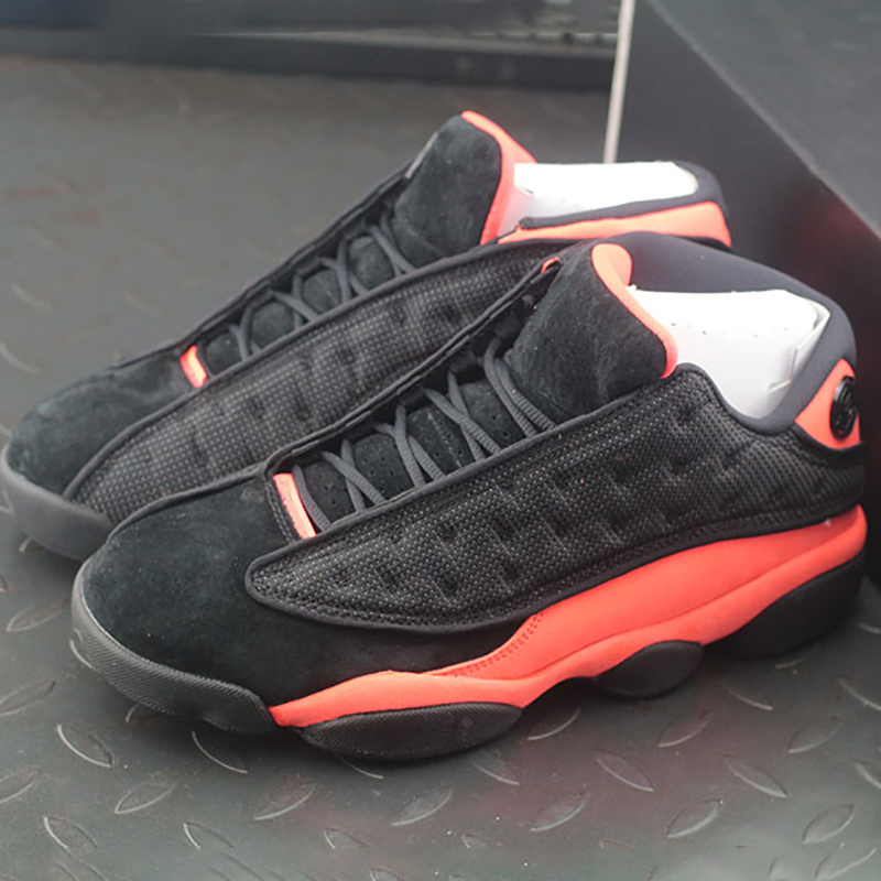 

2021 Top Quality Jumpman 13 Basketball Shoes low x CLOT Black-red 13s Designer Fashion Sport Running shoe With Box, #1