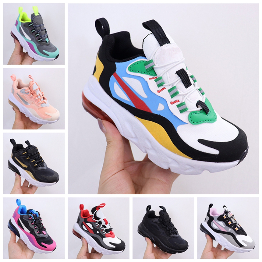 

2021 top fashion Cactus Trail Kids 27c eng React TS Running Shoes Girls Boys 270s Bauhaus Childrens Hyper Pink Bright Violet Toddler Sneaker, Black