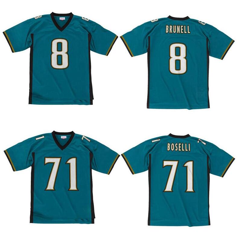 

Stitched football Jersey 8 Mark Brunell 71 Tony Boselli 1997 Mitchell & Ness retro Rugby jerseys Men Women Youth S-6XL, Stitched jersey