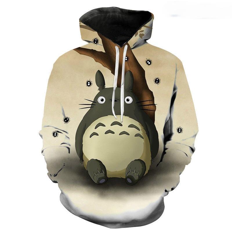 

Men's Hoodies & Sweatshirts Totoro 3D Printed Hooded Boy Girl Kids Fashion Casual Pullover Men Women Harajuku Streetwear Oversized, Black