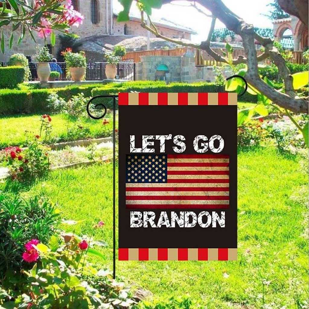 

Let's Go Brandon Printed Flag 45 * 30cm Double Sided Letters Garden Flags Fashion the US presidential election Trump Biden Courtyard Fl