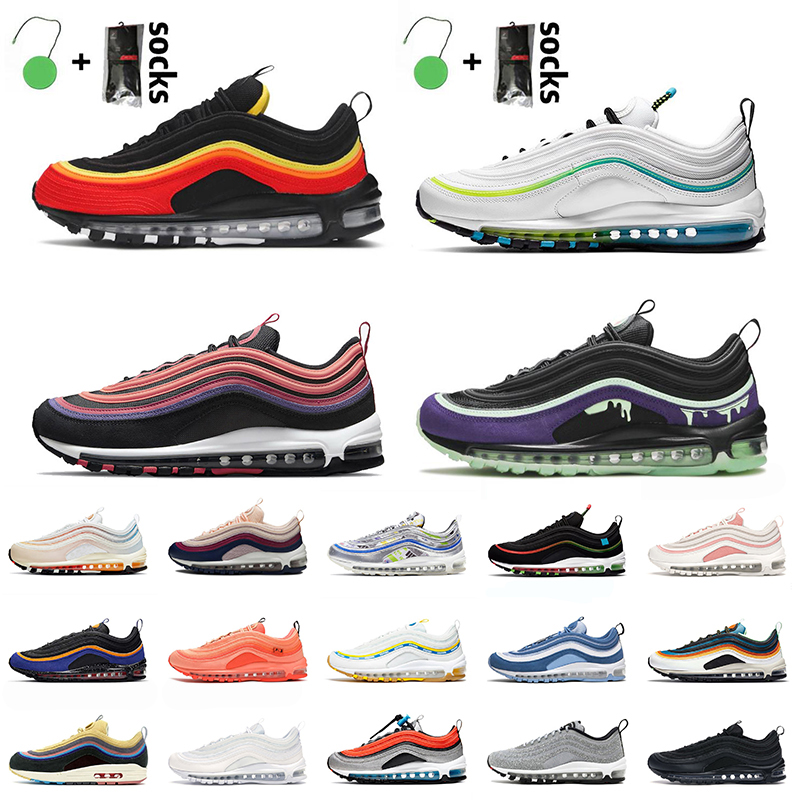 

Wholesale 97s Women Mens Running Shoes Hanshin Tigers Worldwide White Black SLIME ACG Terra Metallic Gold Sean Wotherspoon Tennis Trainers Sneakers