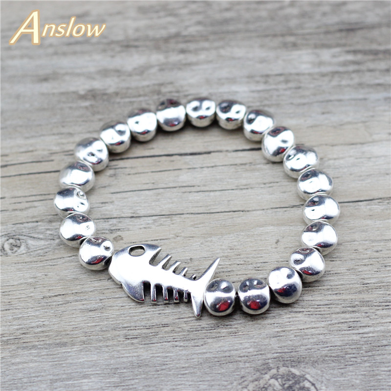 

Anslow New Arrivals Original Design Fish Bones Wrap Charm Adjustable Metal Chamrs Bracelets Female Bracelets Hand Decorative