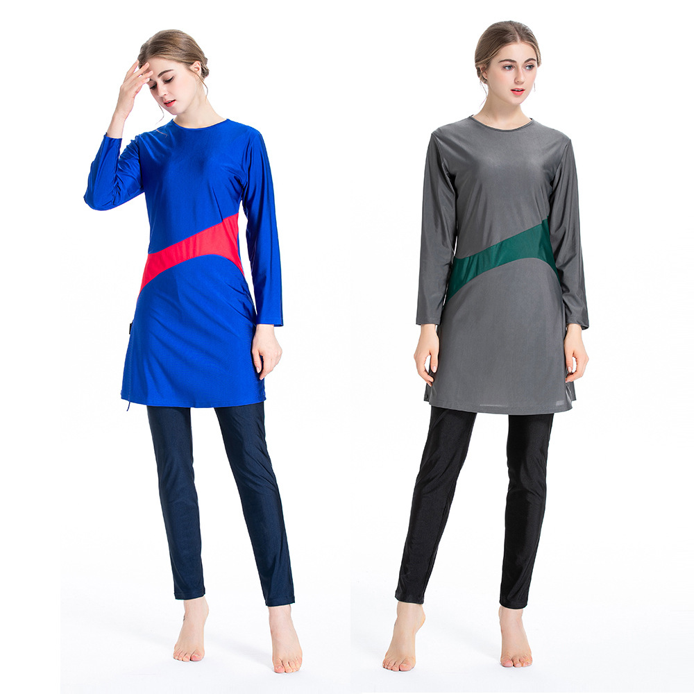 

Islamic Women Swimwear Burkini Muslim Hooded Hijab Swimsuit Modest Swim Surf Wear Casual Sport Full Suit for Swimming 3 Piece