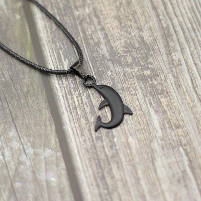 

Pendant Necklaces Fashion Dolphin Men Necklace Friendship Accessories Rope Choker Vintage Boho Couples Jewelry Gifts