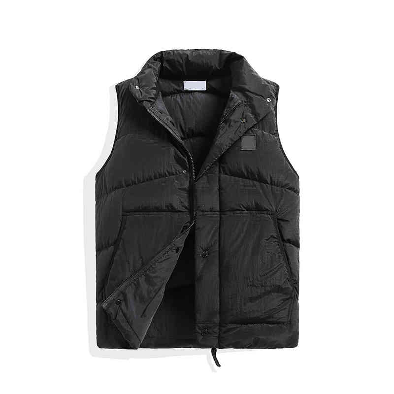 

Men's Vests pattern konng gonng autumn and winter thickened waistcoat fashion brand high version mens vest KUI4, Black