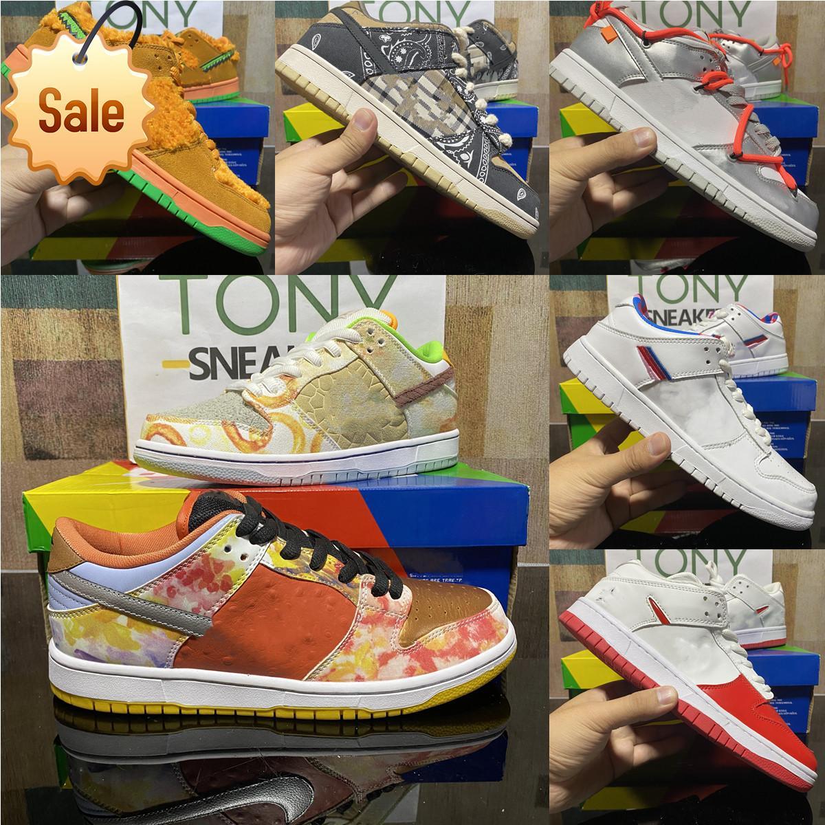 

2022 Top Quality Mens Womens Sb Low Shoes Chunky Bears Medicom Toy Kentucky Travis Scotts Orange Civilist Men Women Casual Sneaker