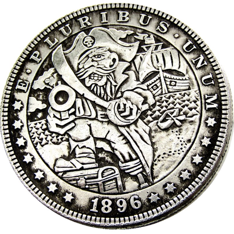 

HB45 Hobo Morgan Dollar skull zombie skeleton Copy Coins Brass Craft Ornaments home decoration accessories