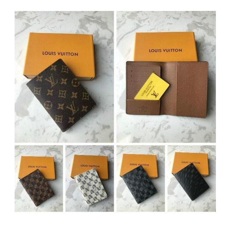 

lv louis 9 vitton PASSPOR COVER Card Holders Womens Fashion Passport Protection Case Trendy Credit Mens Wallet PASSEPORT, Red;black