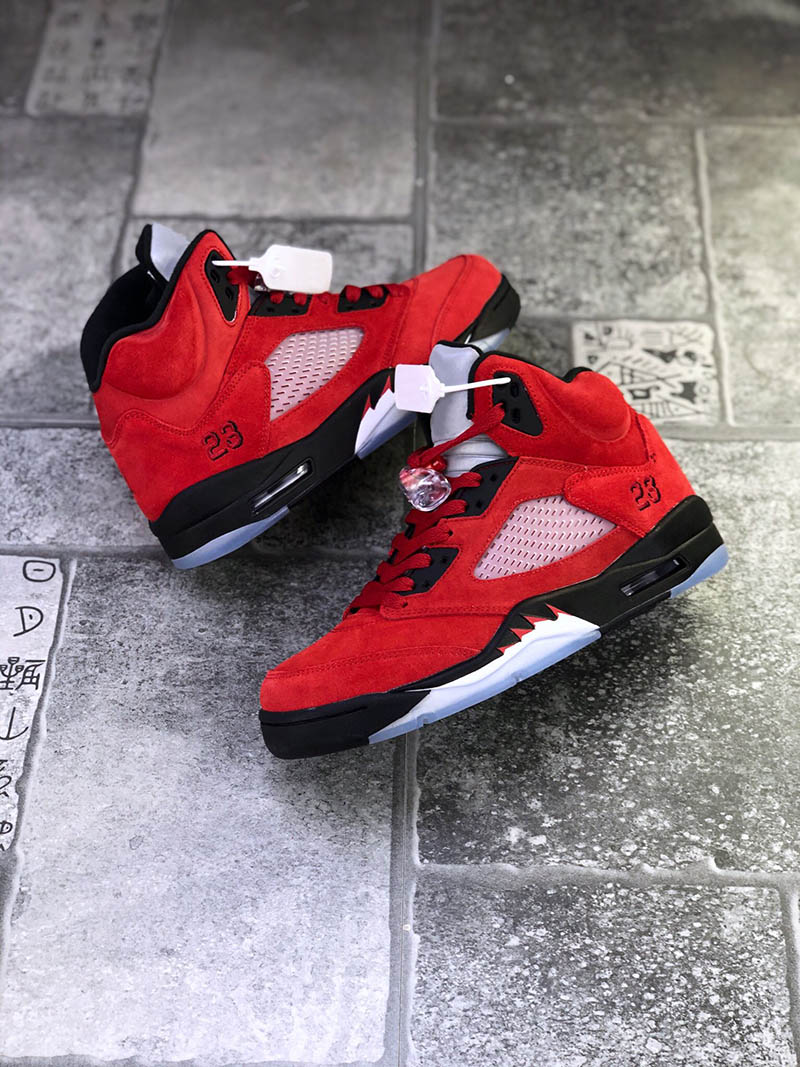 

Jumpman 5 Raging Anthracite Men Athletic Shoes good quality 5s Varsity Red Wolf Grey Black White mens sports sneaker with box