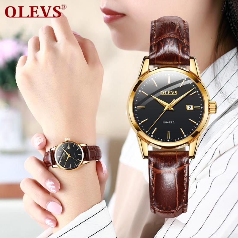 

Fashion Leather Women's Watches Analog Quartz Female Wristwatch Waterproof Auto Date Ladies Watch Dress Luminous Wristwatches, White
