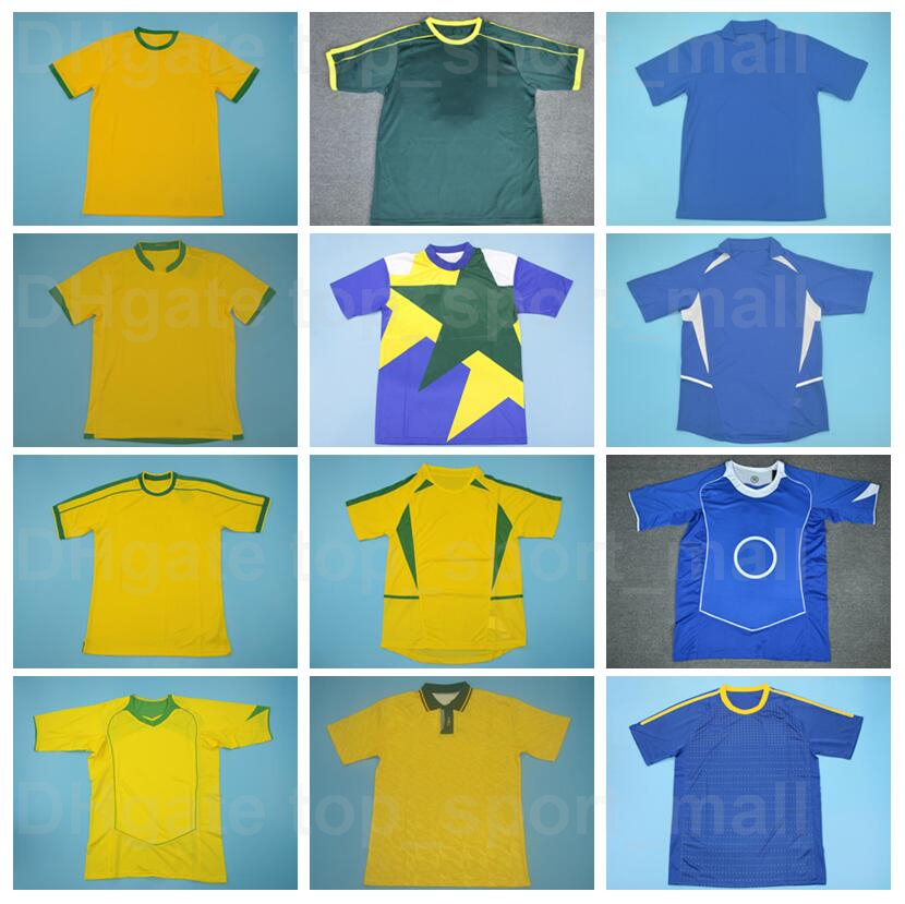 

Brazils Vintage Soccer DIDA Retro Jerseys 1991 1994 2002 2004 KAKA CARLOS PELE ADRIANO FRED DROGBA LAMPAR ZICO Football Shirt Kits 1957 1970 1985 1988 National Team, 1998