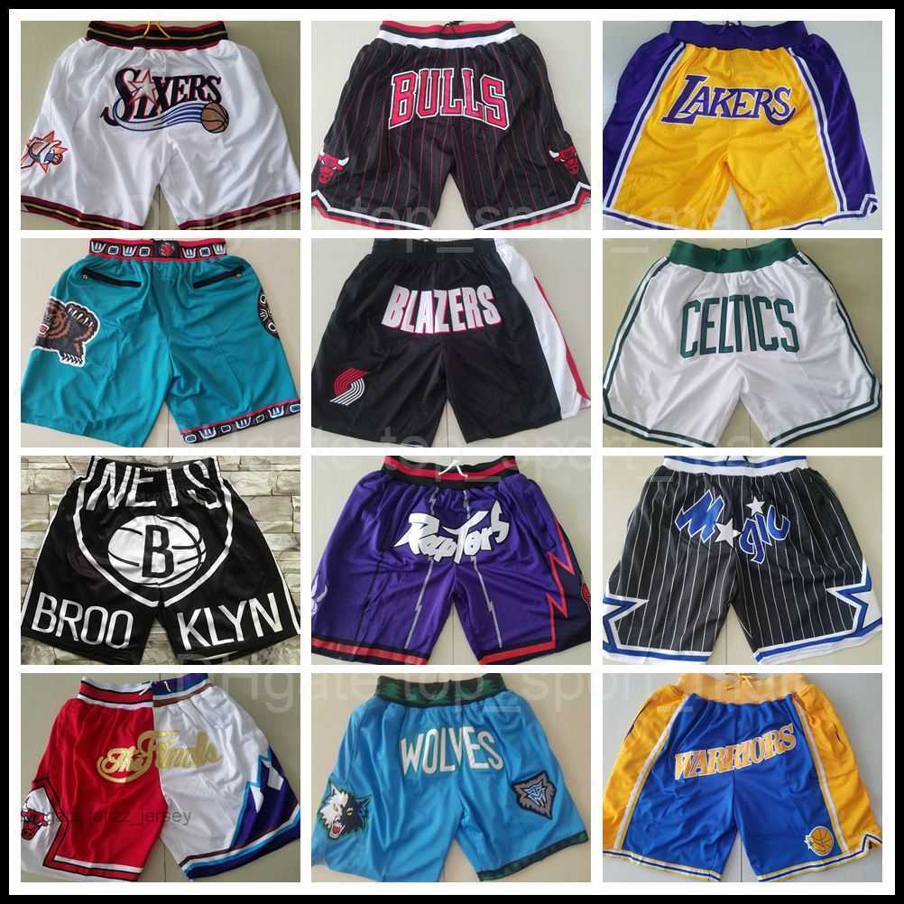 

Basketball Shorts Just Team Don Sport Short Running Wear With Pocket Zipper Sweatpants Hip Hop Pant Blue White Black Red Purple Man, Photo k