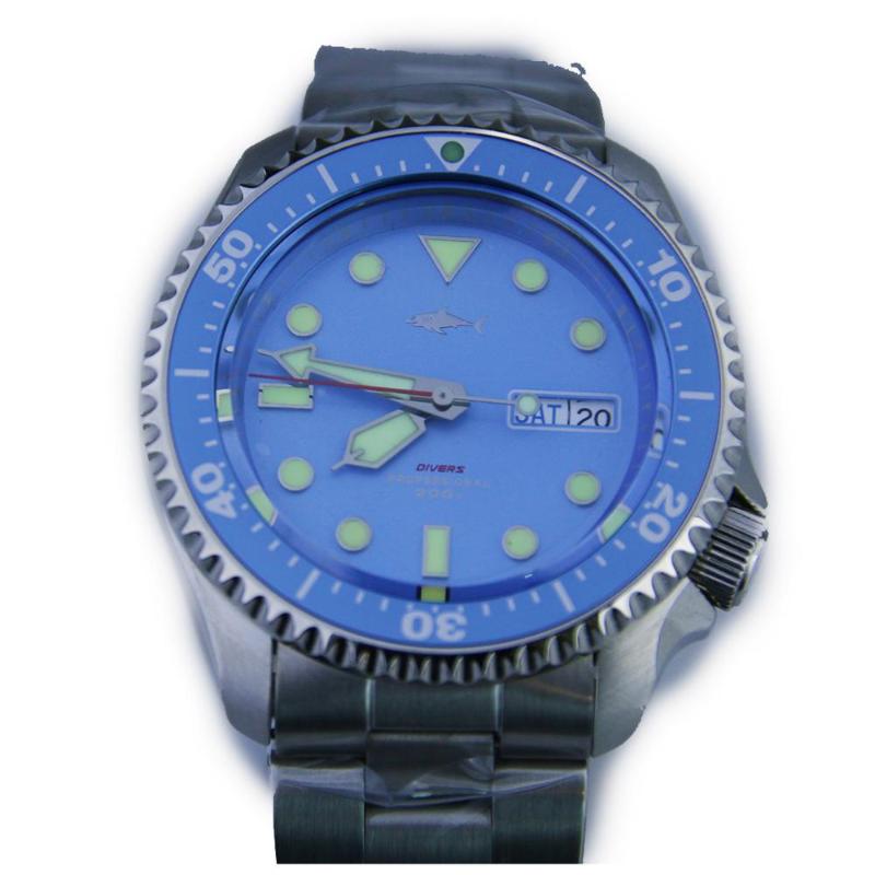 

Wristwatches Sharkey NH36Movement Mens SKX007 Automatic Vintage Dive Diver Watch, Blue dial