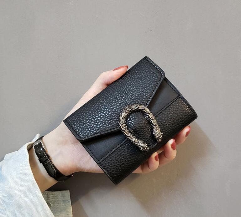 

colors Designer purse Female Short Retro Fold Change Wallet Red Black Green Brown Pure Mini Womens Bags Factory Price