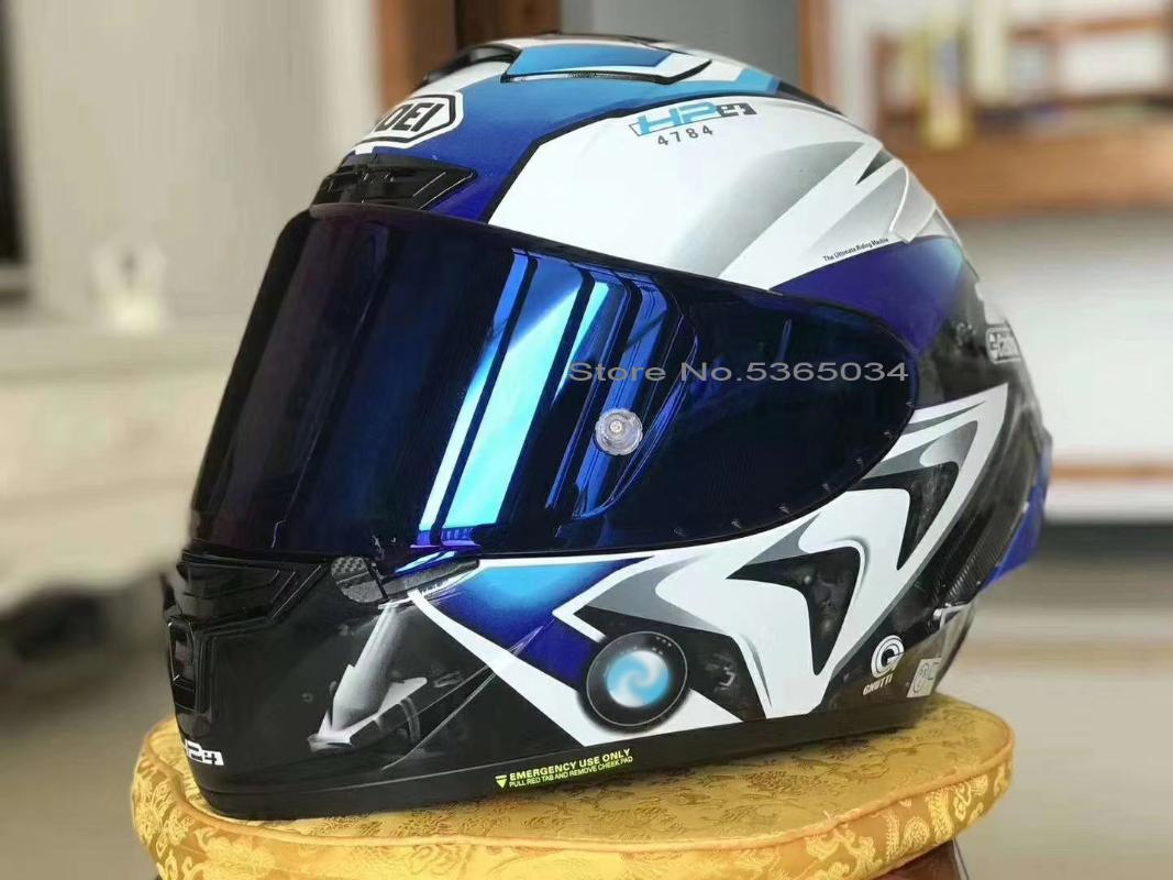 

Full Face Motorcycle Helmet X14 HP44 RRS1000 BLUE Riding Motocross Racing Motobike Helmets