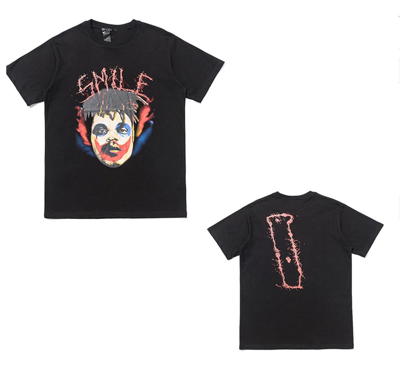 

High quality men's T-shirt women's top summer high-end V-shaped letter printing trend men's and women's loose leisure