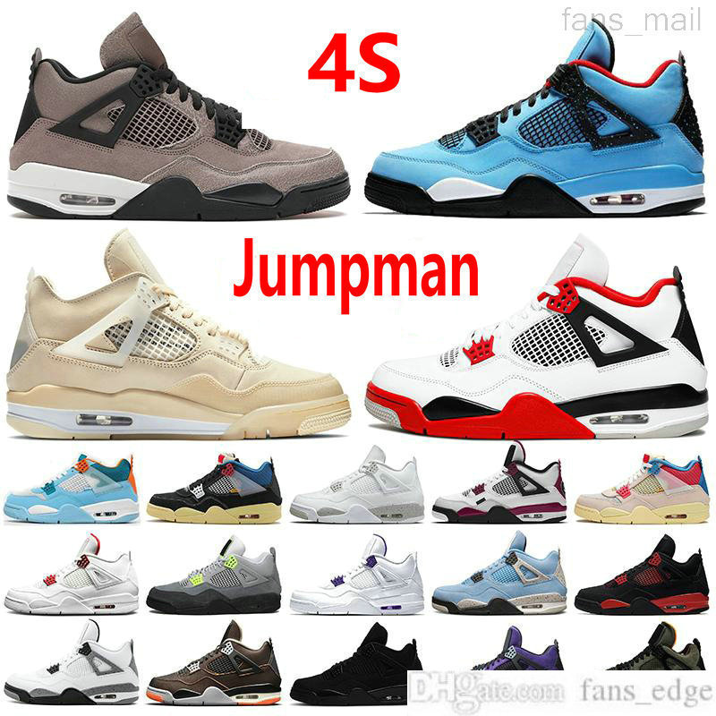 

Jumpman 4s Basketball Shoes 4 Travis Motorsports FIBA Toro Bravo Mushroom Hot Punch Encore Underfeated Tattoo Metallic Green Purple Red