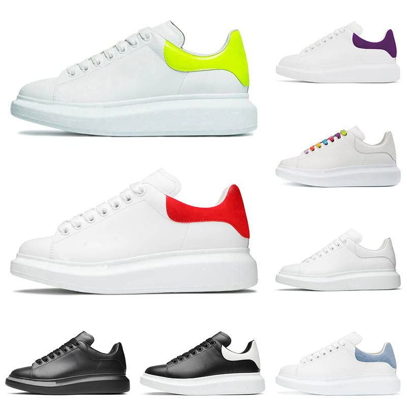 

High Quality 2021 MC Mqueen Running Shoes Yellow Suede Red Espadrille Alexander Purple White Black Designer Trainers Platform Sports, C2