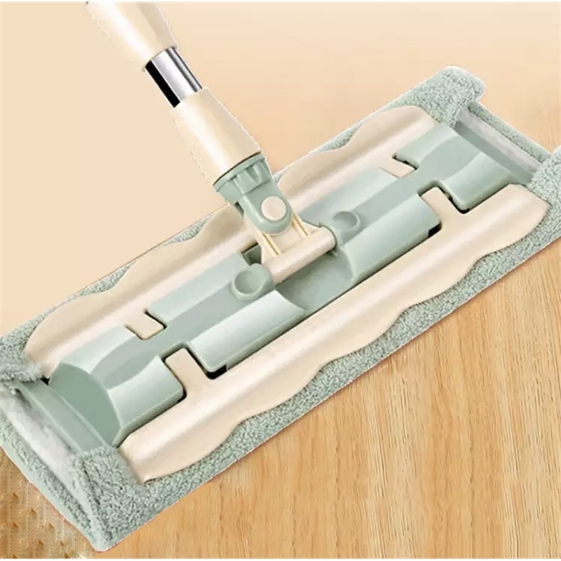 Flat Mop Floor Telescopic 360 Degree Handle for Home Kitchen Tiles Cleaning Spin Rotating Superfine Fiber Swabs 210908-image-728487604