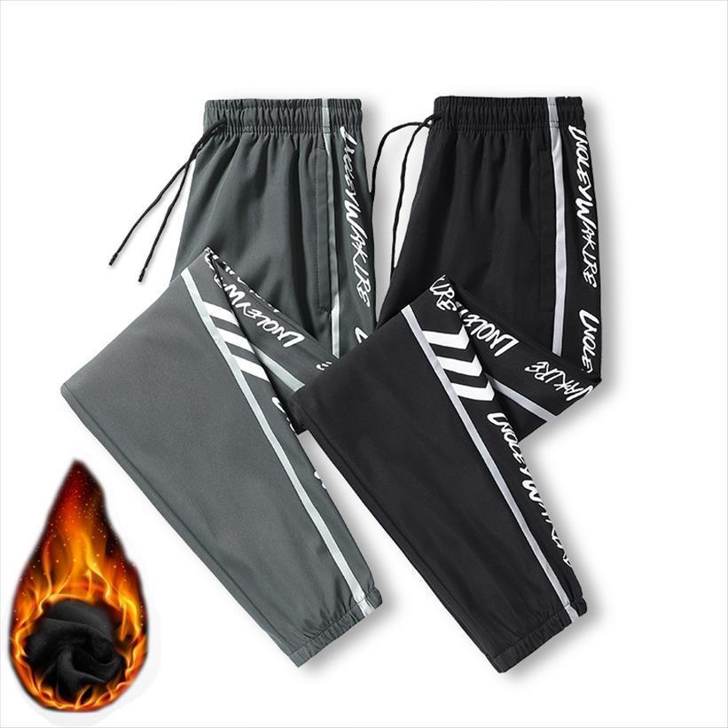 

kksky joggers winter fleece letter women pant streetwear trousers casual black warm mens sweatpants polyester pencil homme