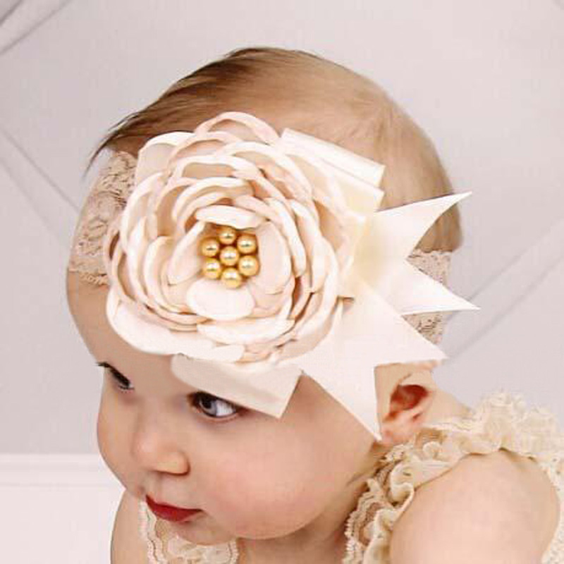 

Childrens Accessories Kid Lace Headbands For Girls Hair Kids Flower Bands Infants Baby C8988, Mix color