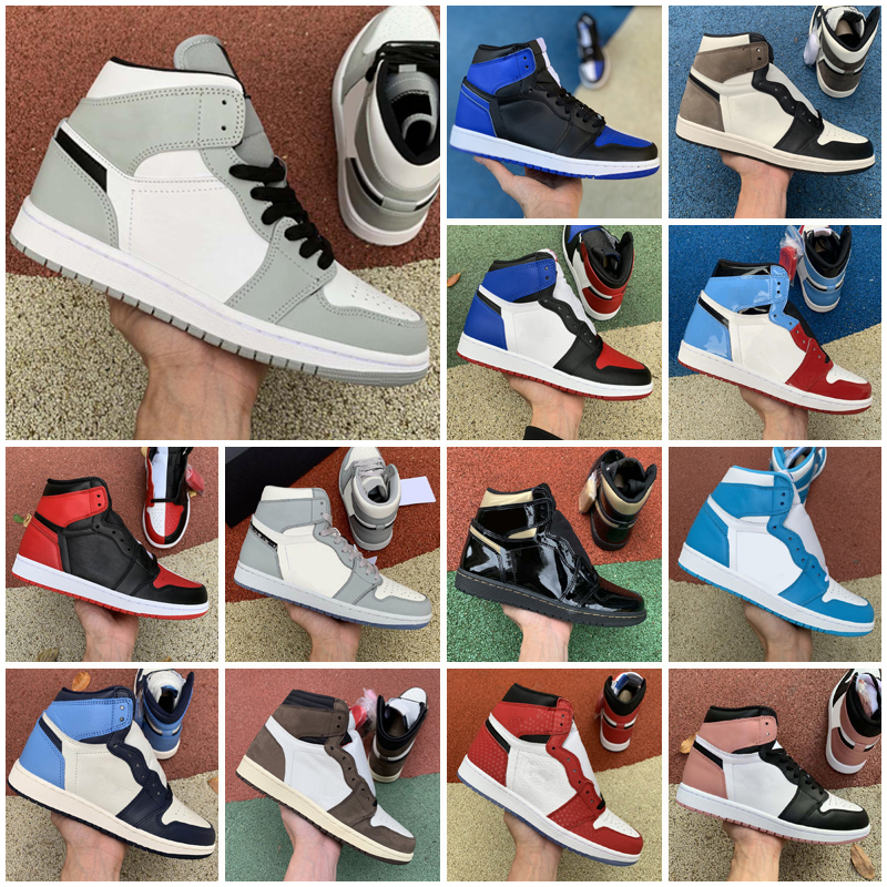 

Jumpman 1 Obsidian UNC Lucky Green 1s Mens Outdoor Shoes Dark Mocha University Blue Twist Women Sneaker Trainers Size 36-47, As photo 6