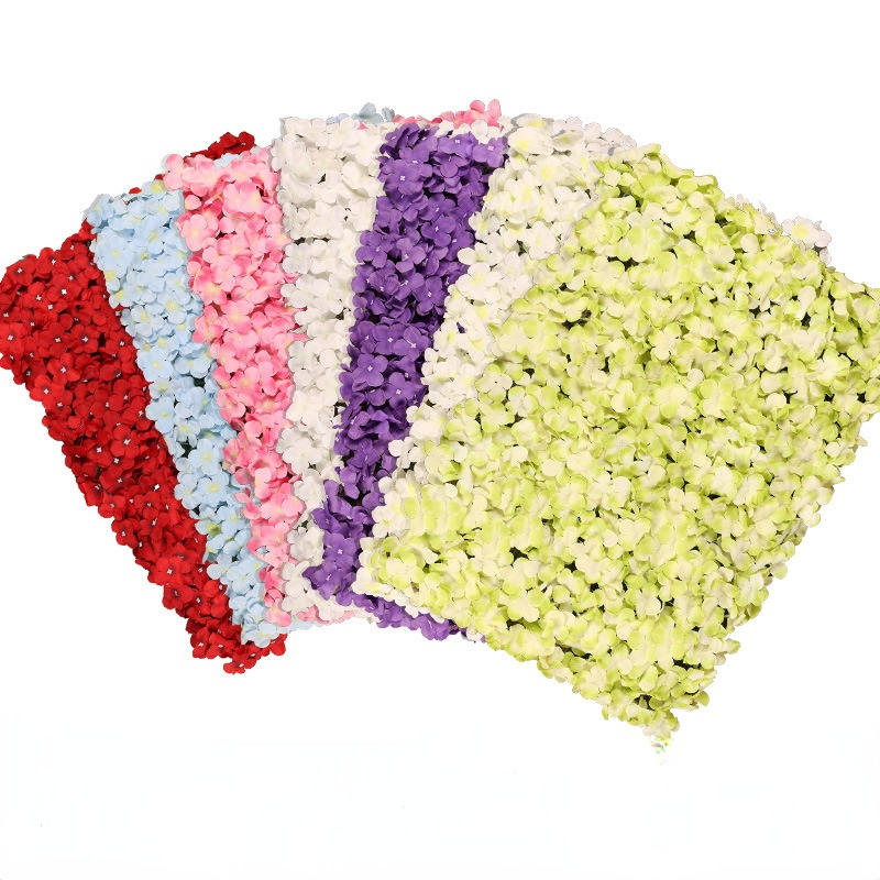 

Simulated Pincushion Flower Row Wedding Mall Set Decoration Red Raw Silk Fake Flower Background Wall Artificial Flower Wall(The logistics pr