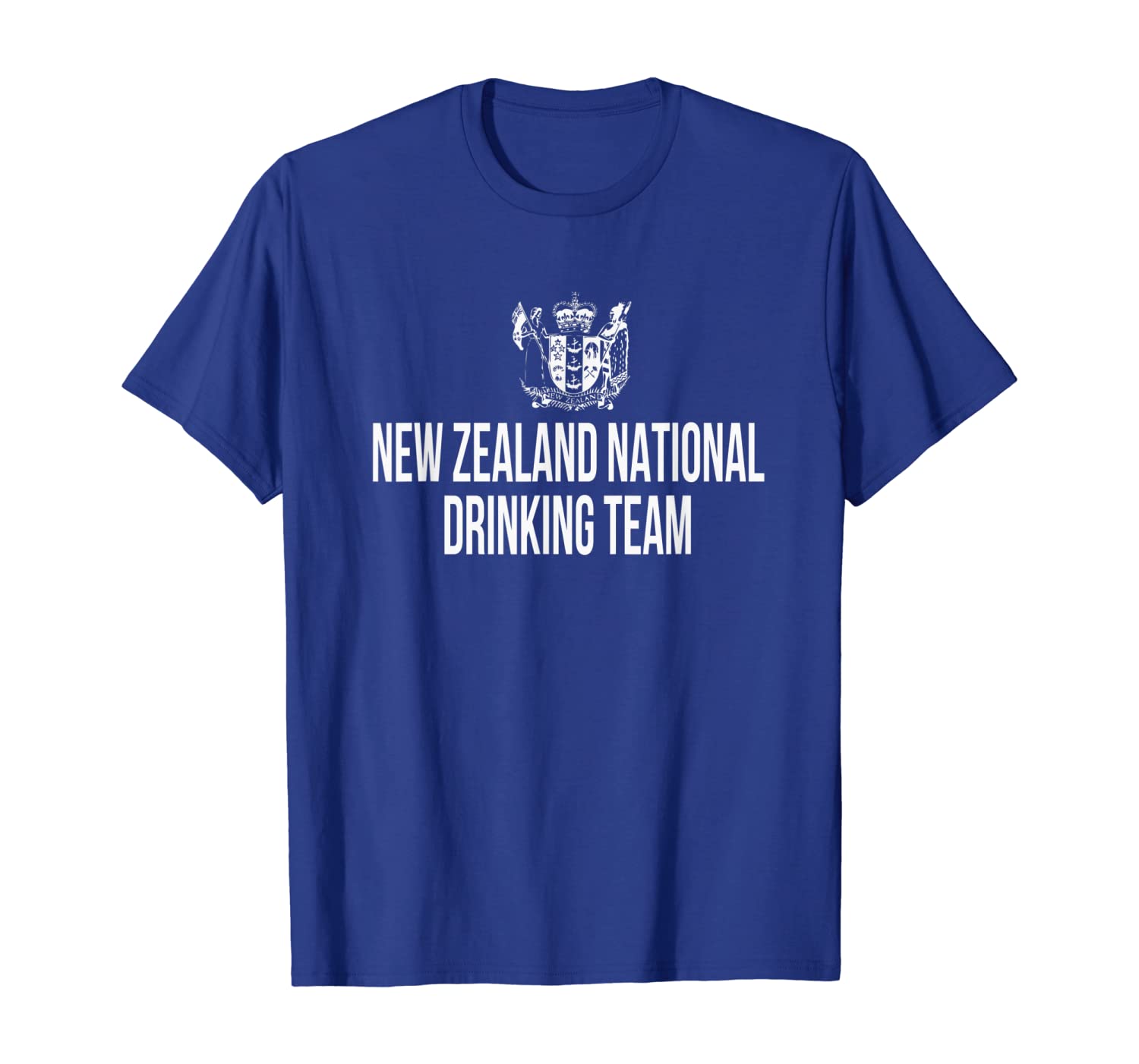

New Zealand National Drinking Team| National Pride T-shirt, White;black