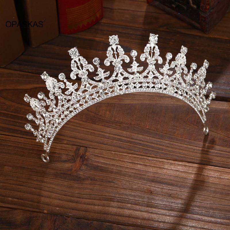 

Hair Clips & Barrettes Bridal Wedding Brides Tiara Silver Gold Crown Alloy Pearl Diamond Accessories Fairy Princess Party Jewelry Ornaments, Golden;silver