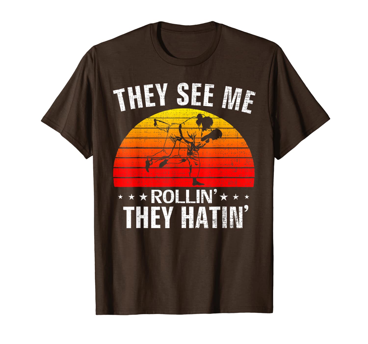 

Retro Vintage They See Me Rollin Funny Brazilian Jiu-Jitsu T-Shirt, Mainly pictures
