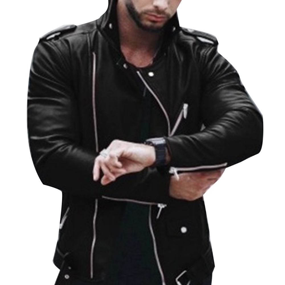 

Leather Jackets Men Autumn Long Sleeve Stand Collar Jackets Winter Zipper mont Black Wine Red Faux Coats xxl 5xl