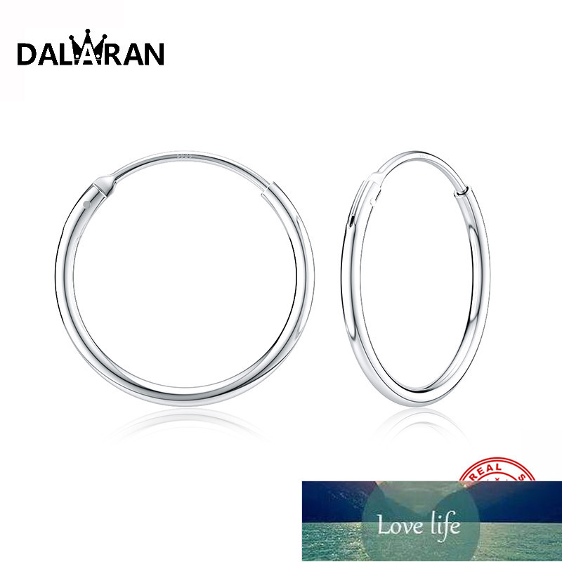 

DALARAN Hoop Earrings 925 Sterling Silver Circle Round Huggie Hoop Earrings For Women Men Fashion Simple Jewelry Factory price expert design Quality Latest Style