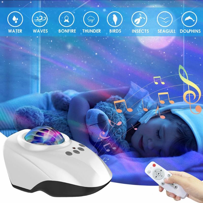 

Night Lights LED Galaxy Aurora Starry Sky Projector Light With Bluetooth Music Player Atmosphere Lamp Children Gift Home Decor Party