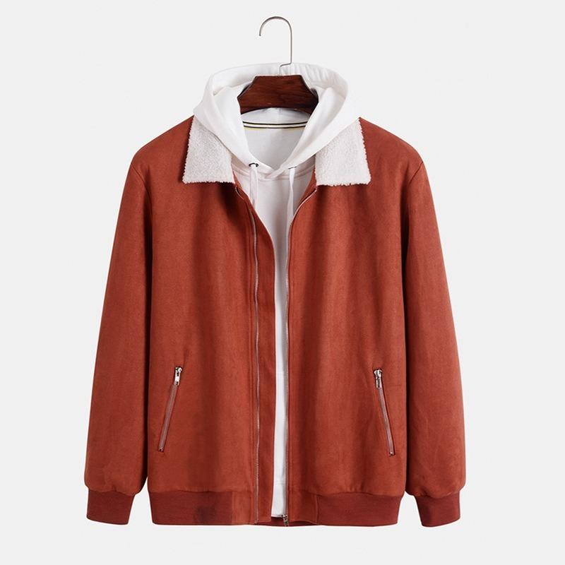 

Men's Jackets Ropa De Hombre 2021 Autumn Winter Fashion Lapel Long-sleeved Solid Color, Black;brown