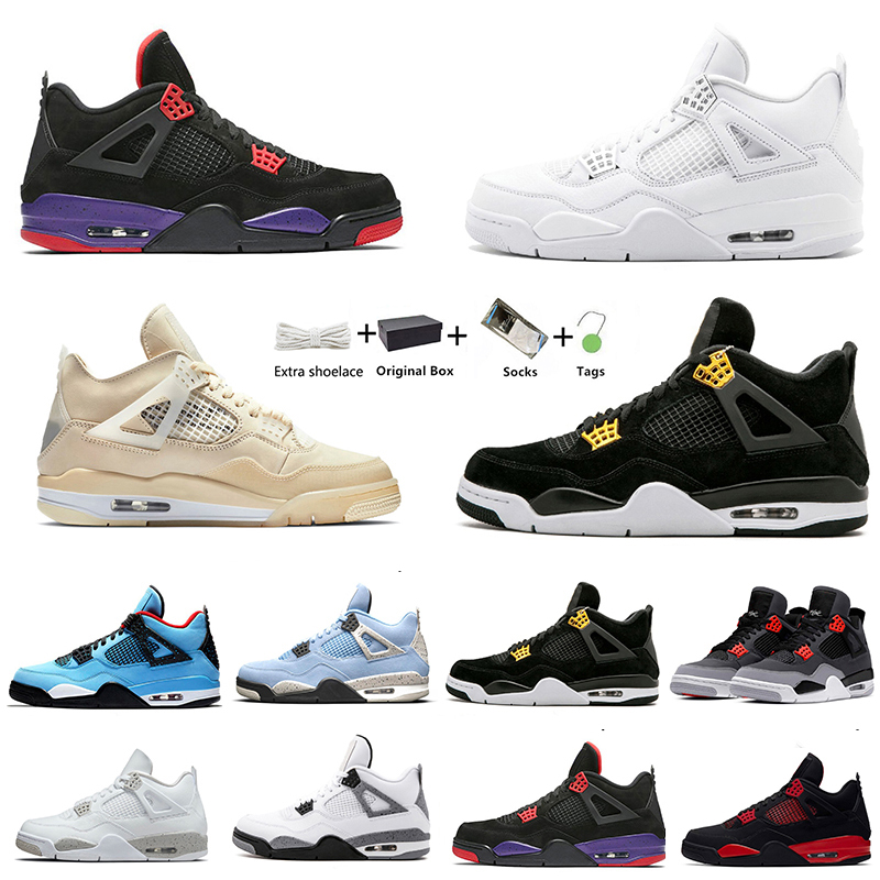 

2022 new Jumpman 4 4s mens basketball shoes sneakers White Cement University Black Gum Things Red Thunder Military Camo Cat bred Metallic men sports shoe With box, Item#29