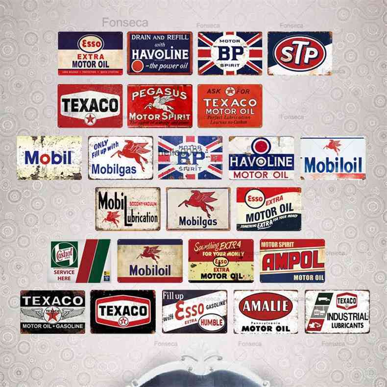 

Mobil Sign Plaque Metal Vintage Garage Decor Tin Posters Bar Pub Man Cave Decorationa