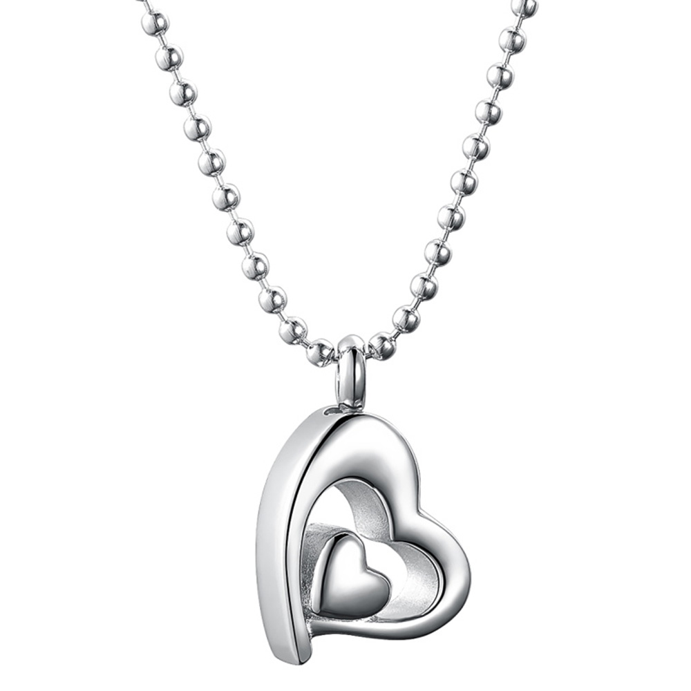 

Wholesale Silver Heart Shaped Cremation Pendant ,Cremation Necklace Souvenir Wearing Non-allergic and no Color-Fading-With Filling Kit