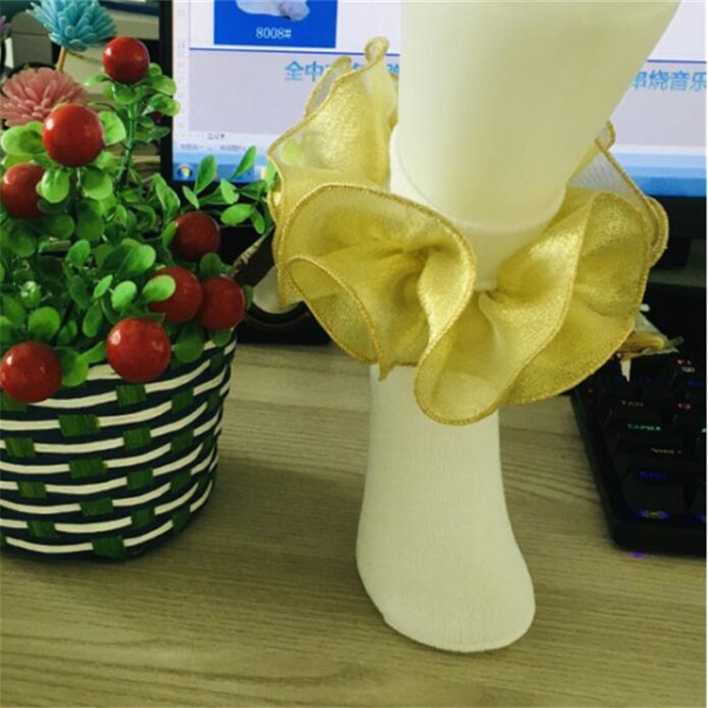 

Baby Cotton Lace Socks Kids Girls Three-dimensional ruffle Sock infant Toddler fashion socks Children Christmas Party Gifts Gold Silver NEW