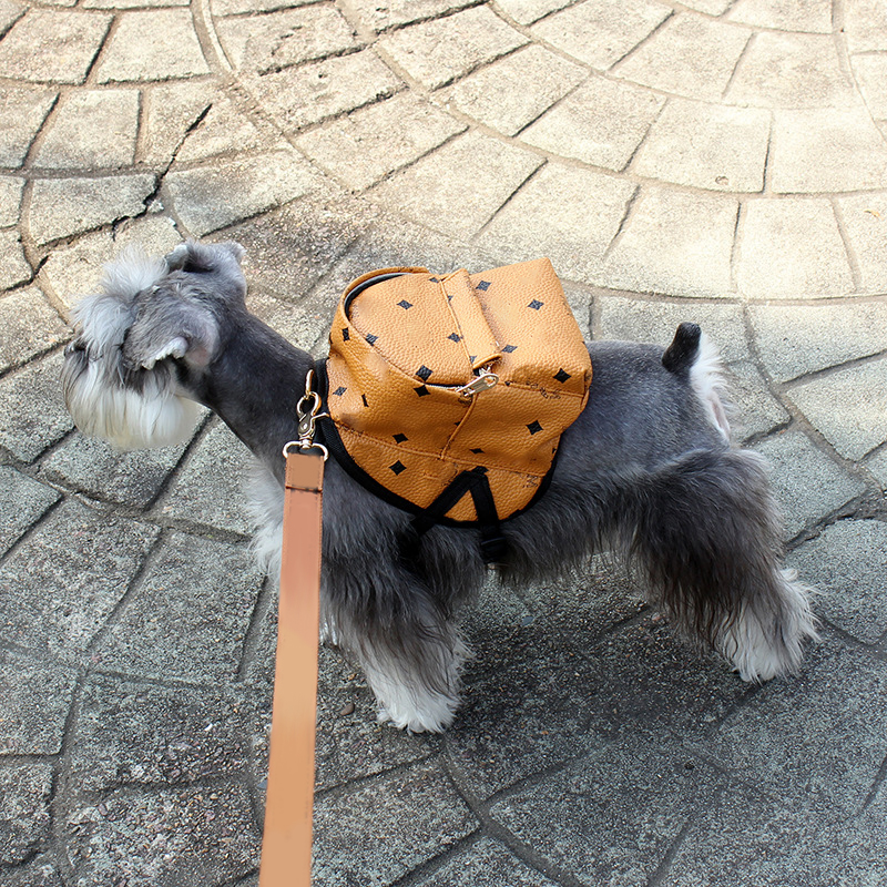 

Dog Apparel Fashion Pet Bag Casual Puppy Pocket Outdoor Teddy Schnauzer French Bulldog Backpack Letter Printed Little Bags, Orange