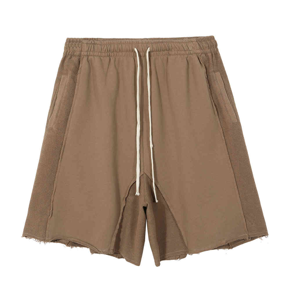 

Terry Patched Sweat Shorts Summer Garment-Washed Cotton Jogger Three Color, Black